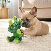 Jouet pour chien en peluche, rhinocéros de dessin animé, jouet à mâcher en latex souple pour chiens de petite et moyenne taille