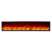 Cheminée murale encastrée à LED décorative, imitation bois, effet flamme carbone, chauffage 700-2000mm, fabrication européenne, prix abordable