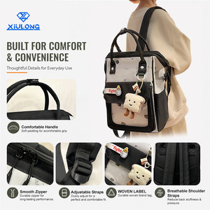 Mochila Moderna y Espaciosa para Artículos Esenciales de Maternidad, Bolsa Organizadora para el Cuidado del Bebé, Mochila de Pañales Ideal para Viajes, para Mujeres - Product Image 5
