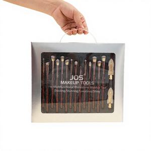Juego de 16 <span class=keywords><strong>Brochas</strong></span> de Maquillaje con Pedrería Glitz and Glam, Estilo Profesional, <span class=keywords><strong>Brochas</strong></span> de Maquillaje de Lujo al por Mayor con Caja de Regalo - Product Image 1