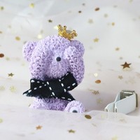 Diffuseur d'huiles essentielles en céramique parfumée en forme d'ours en peluche, décoration en plâtre de porcelaine, désodorisant pour grille d'aération de voiture