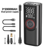 Mini pompe à pneu électrique portable à double usage Gonfleur d'air numérique pour voiture avec boîte en ABS incluse
