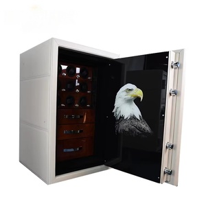 Eonluxe Caja de Seguridad para <span class=keywords><strong>Relojes</strong></span> con 9 Ranuras, Joyero Metálico Ignífugo con Cerradura de Contraseña y Cierre con Llave, Caja de Almacenamiento Eagle Horse - Product Image 4