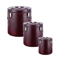 Termo Comercial de Acero Inoxidable de 10L/18.7L/50L, Barril Térmico de Triple Pared, Calentador de Alimentos, Contenedor para Almacenamiento de Alimentos
