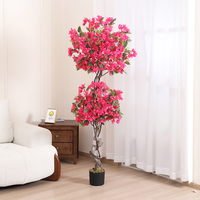 Arbre artificiel pour décoration de fête à domicile et de mariage, Bougainvillier rose artificiel presque naturel