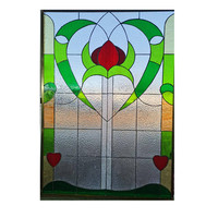 Láminas de Vidrio Opalescente Rojo de 3 mm, Material de Vidrio para Arte Mural, Tamaño Completo en mm
