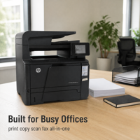 Compatible avec l'imprimante laser multifonction H P M425dn, utilise une cartouche de toner 80A, impression monochrome, copie, numérisation, fax, recto verso, réseau