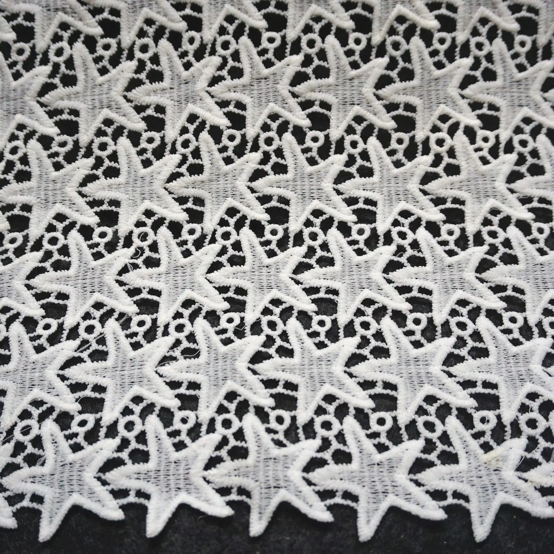 Kain bunga renda desain larut air Cina grosir katun guipure kain renda jala renda bordir untuk gaun