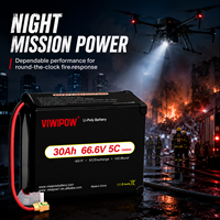 Baterai Lithium Ion Semi Solid State VIWIPOW Paling Populer 30000mAh 66.6V Lipo untuk Drone Pemadam Kebakaran