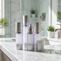 Flacon pompe airless en aluminium anodisé FTI, emballage cosmétique en verre dépoli 15ml 30ml 50ml 80ml 100ml – Offre Spéciale