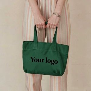 Black Zipper Shopper <b>Bag</b> White Color 100% Cotton Reusable Cotton Shopping <b>Bag</b> with Inner Pocket - Product Image 3