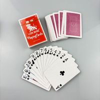 Cartes à jouer promotionnelles pour salon professionnel, sur mesure, 290 g/m², sans plastique, avec revêtement écologique et glisse fluide, avec boîte en papier pour usage familial