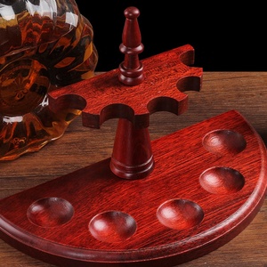 Porta Pipa <span class=keywords><strong>Vintage</strong></span> in Legno Massello, Supporto per Pipa da Fumo con LOGO Personalizzato - Product Image 1