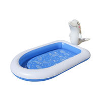 Production sur mesure de fontaines gonflables en PVC, jouets aquatiques pour enfants, piscines ovales en forme de dauphin et piscines à jets d'eau