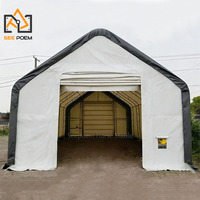 Abri de stockage robuste en PVC à double structure, imperméable et ignifuge, 1000 m² Couverture FT. pour usage commercial et résidentiel Peak