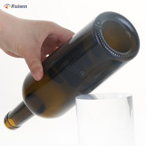 Bán buôn 500ml750ml rượu vang đỏ chai màu xanh đậm rỗng sang trọng các nhà sản xuất rượu sâm banh Burgundy rỗng rượu vang chai thủy tinh - Product Image 4