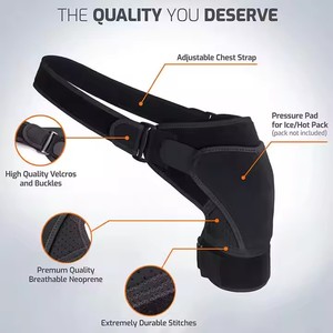 Penyangga Lengan Fashion, Imobilisasi Bahu, Neoprena, Bernapas, Kompresi, Fleksibel, Unisex, Satu Ukuran, Pembalut Bahu, Hitam - Product Image 2