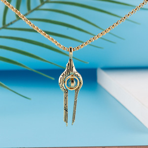 Collana geometrica a cuore multistrato collana in lega con perline d'oro <span class=keywords><strong>e</strong></span> argento di alta qualità - Product Image 5