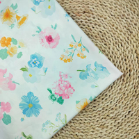 Tissu uni à imprimé floral en polyester 100% personnalisé, écologique et léger pour les costumes de filles Impression numérique