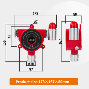 산업용 가스 분석기 고정형 LEL 가스 감지기 CO2 H2S O2 탄화수소 가스 감지기 센서 - Product Image 5
