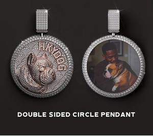 Liontin foto emas 9K/10K/14K/18K kustom-bingkai Hip Hop DIY, berlian Lab, Kalung Rapper pria kustom - Product Image 5