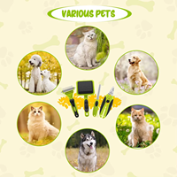 Fournitures pour animaux de compagnie Peigne de toilettage en plastique Outil de peigne démêlant pour épilation de chat et perte de chien Brosse d'épilation de chat