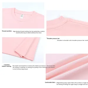 T-shirt décontracté à manches courtes pour homme, 100 % coton épais 250g, anti-boulochage, imprimé, couleur unie, tendance estivale - Product Image 3