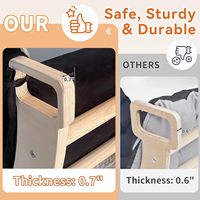 Coussins en bois naturel écologiques et imperméables personnalisés pour arche d'escalade Montessori, balançoire, décoration de baptême et de maison pour tout-petits