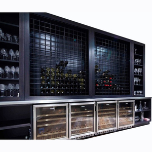 Vitrine de salon, <span class=keywords><strong>bar</strong></span> <span class=keywords><strong>d</strong></span>'<span class=keywords><strong>angle</strong></span> <span class=keywords><strong>en</strong></span> <span class=keywords><strong>bois</strong></span>, armoire à vin avec réfrigérateur à vin - Product Image 4