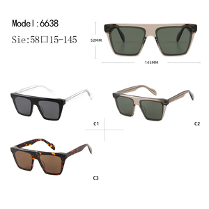 Gafas de Sol Rectangulares con Montura Completa Estilo Carey, Protección UV400, Unisex para Adultos - Product Image 3