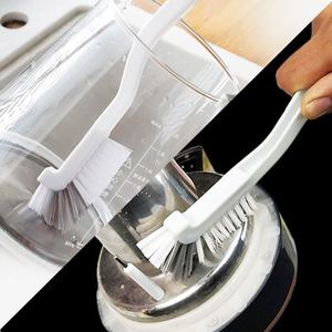 Ensemble de 2 brosses à verres en plastique à long manche de 23,5 cm, brosses de nettoyage courbées pour verres et bouteilles, brosse à vaisselle - Product Image 4