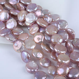 Perlas de Agua Dulce Redondas Barrocas de Color Morado de 13-14 mm al por Mayor para Bisutería DIY - Product Image 1