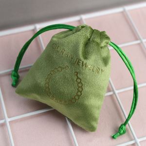 Custom Logo Recyclable Luxury Jewelry Gift Pouch Silk Velvet Round Bottom <b>Drawstring</b> Packaging Bag for Watch Necklaces Gemstone - Product Image 5