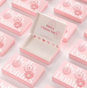 Kotak kemasan kotak roti cetak paket kotak donat makanan kue kotak kardus kustom - Product Image 3