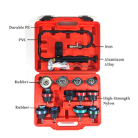 Kit de test de pression de pompe de radiateur 14 pièces 0-35 PSI, universel, pour la détection de fuites de pression du système de refroidissement automobile
