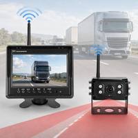 Kit de Monitor de Asistencia de Reversa Inalámbrico de 1-4 Canales para Automóvil, con Alerta de Punto Ciego por IA, Visión Nocturna 720P, Resistente al Agua, Pantalla de 7.0 Pulgadas