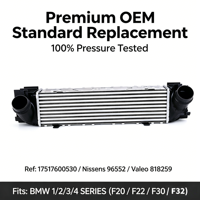 مبرد بيني قياسي OEM 17517600530 96552 BW4464 818259 IATF 16949 يناسب سيارات BMW الفئة 1 و2 و3 و4 F20 F30 بديل
