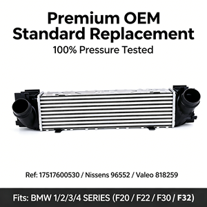 Intercooler standard OEM 17517600530 96552 BW4464 818259 IATF 16949 compatible avec BMW Série 1 <span class=keywords><strong>2</strong></span> 3 4 F20 F30 Remplacement - Product Image 1