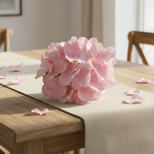 Tête de <span class=keywords><strong>fleur</strong></span> artificielle d'hortensia à modeler manuellement, 27 feuilles, pour décoration murale de mariage, rangée décorative, <span class=keywords><strong>fleur</strong></span> artificielle pour photographie - Product Image 6
