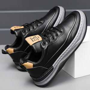 Zapatos casuales con cordones en marrón, blanco y negro, venta al por mayor de fábrica - Zapatos con parte superior de PU y suela de goma para hombre, estilo para caminar. - Product Image 5