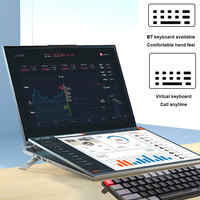 Nuovo Laptop Aziendale OEM con Intel Core I7 1260P, Schermo Touch da 16+16 Pollici, 8GB RAM, 256GB SSD+HDD, Doppio Display, Windows 11, Tastiera Inglese
