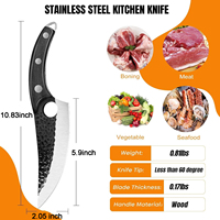 Couteau de boucher à désosser forgé haut de gamme avec étui, en acier à haute teneur en carbone, couteau de chasse Viking pour cuisine, camping, barbecue, cadeau