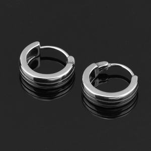 Pendientes de Aro de Acero Inoxidable, Estilo Europeo, Simples, Circulares, para Mujer, Clásicos, Redondos, para Uso Diario, Regalo - Product Image 6