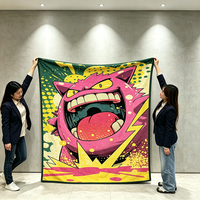 Couverture en flanelle personnalisée avec impression Pokémon, couverture en polyester douce et moelleuse pour lit, couverture personnalisée imprimée, 200g