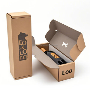 Nhà máy cung cấp tùy chỉnh kích thước vận chuyển thư rượu vang hộp sóng bao bì 2 chai rượu vang hộp - Product Image 6