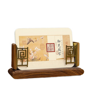 Righteousness 2026 Desk <b>Calendar</b> Solid Wood Base Lamination Printing Classic Design Table <b>Calendar</b> Business Gift - Product Image 5