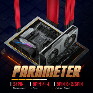 ASIAHORSE | Комплект удлинителей питания, 1x24Pin + 1X (4 + 4)Pin + 2X (6 + <span class=keywords><strong>2</strong></span>) + 2x6Pin, длина и цвет под заказ - Product Image 4