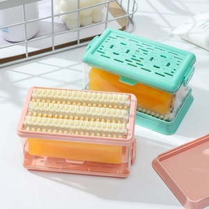 Boîte à savon moussant japonaise à succès, pour la maison, la salle de bain, le linge, avec brosse de nettoyage et plateau d'égouttage - Product Image 1
