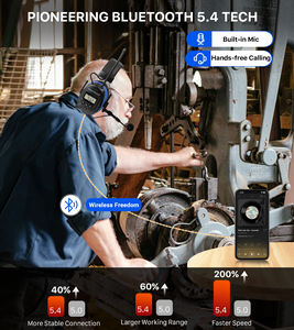 <span class=keywords><strong>Casque</strong></span> anti-<span class=keywords><strong>bruit</strong></span> numérique AM/FM Bluetooth 30 dB, protection auditive électronique pour le tir - Product Image 3