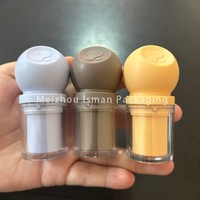ISMAN Tube de rouge à lèvres liquide 5 ml avec grand applicateur en forme d'ampoule, couleurs café, bleu, jaune, contenant vide